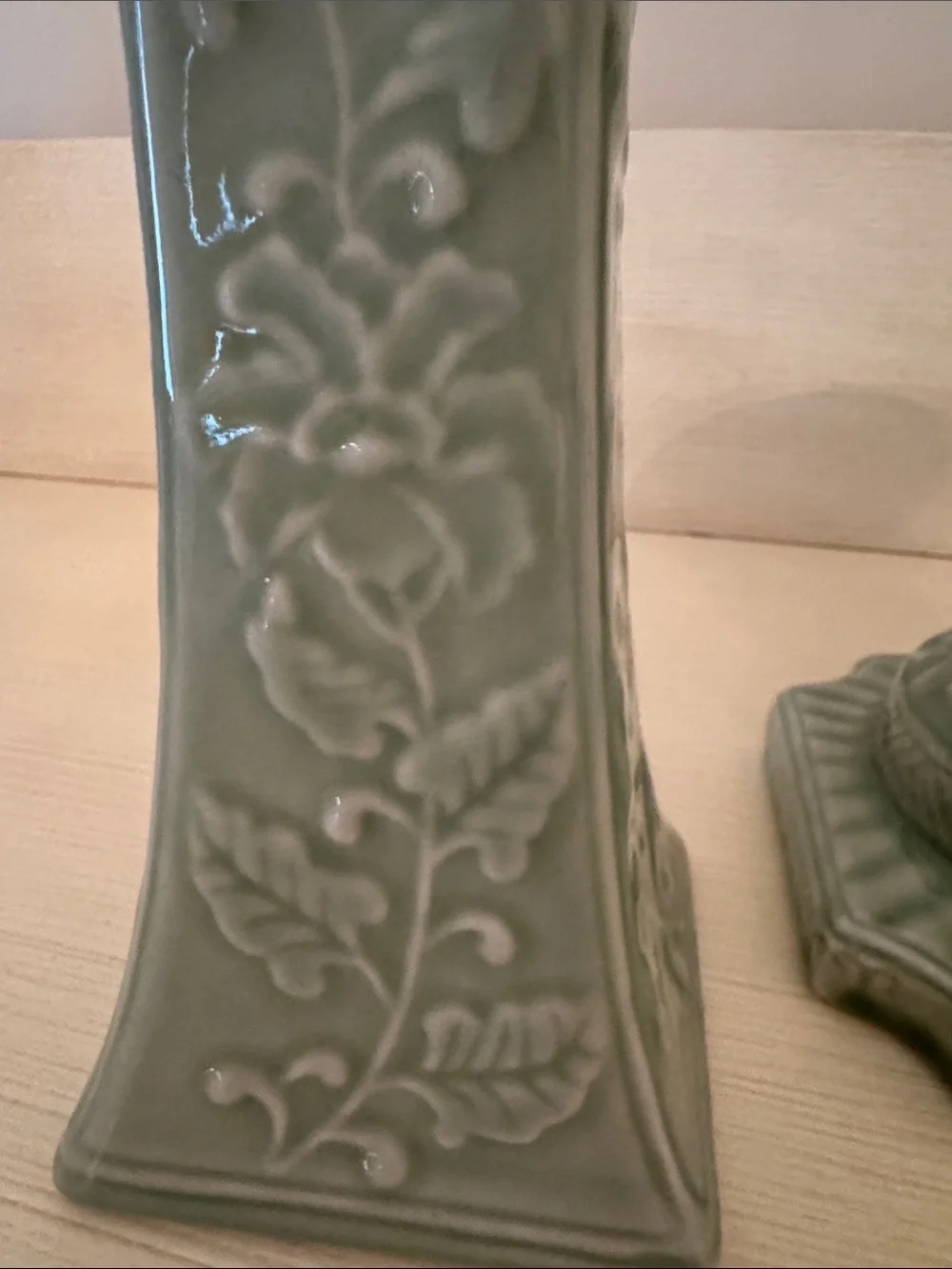 Ceramic Green Decorative Candle Holders Set - Brand Unspecified